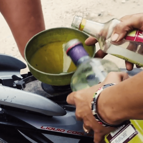 a close up of a person holding a bowl