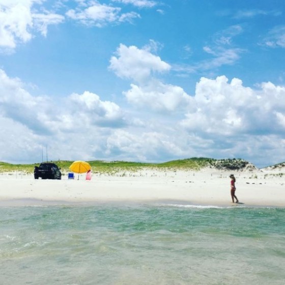 a body of water next to the ocean