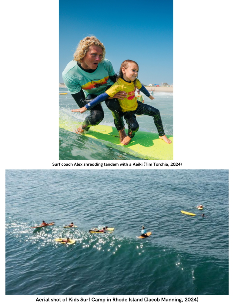 a man riding a board on a body of water